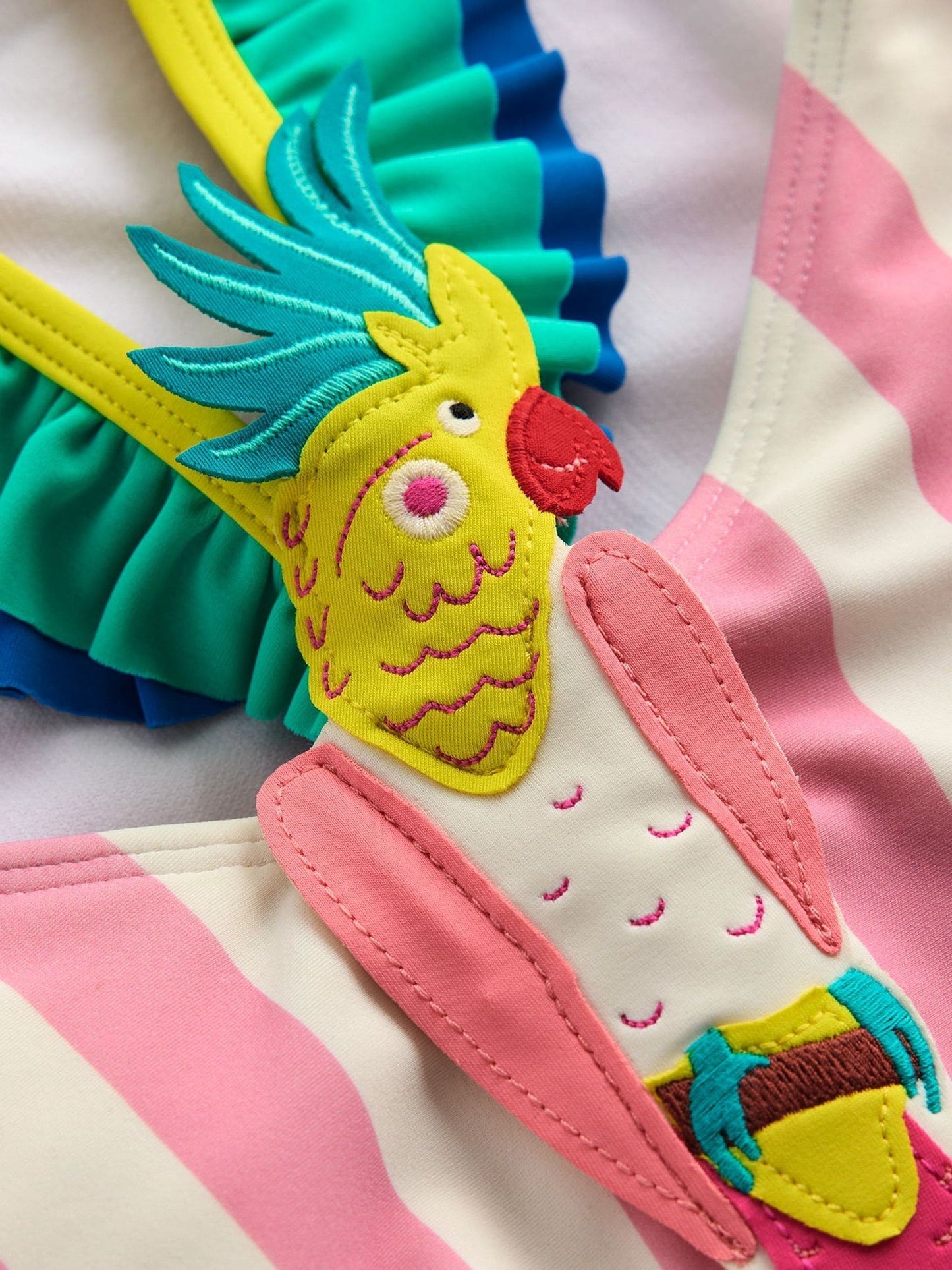 Boden Pink Hallie Frill Strap Swimsuit image 3