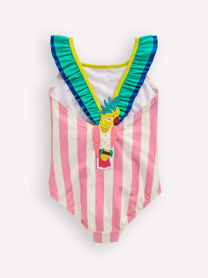 Boden Pink Hallie Frill Strap Swimsuit image 1