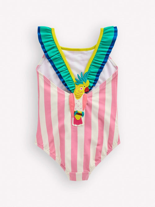 Boden Pink Hallie Frill Strap Swimsuit image 1