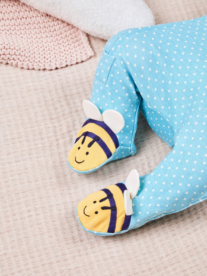 JoJo Maman Bébé Duck Egg Bee Appliqué Zip Sleepsuit image 4