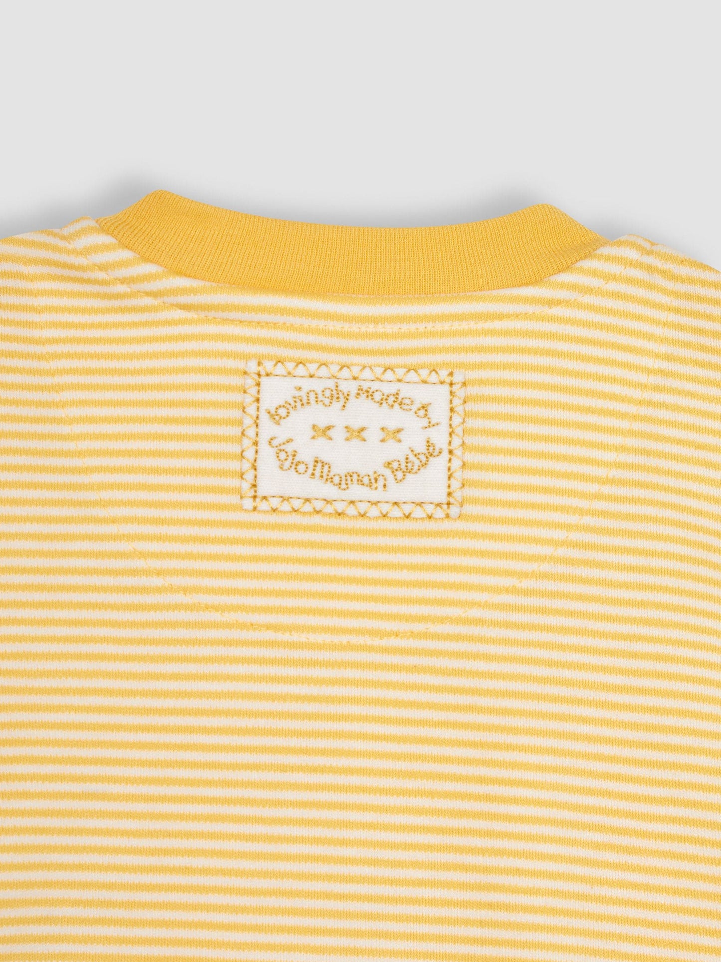 JoJo Maman Bébé Yellow Duck Appliqué Zip Sleepsuit image 6