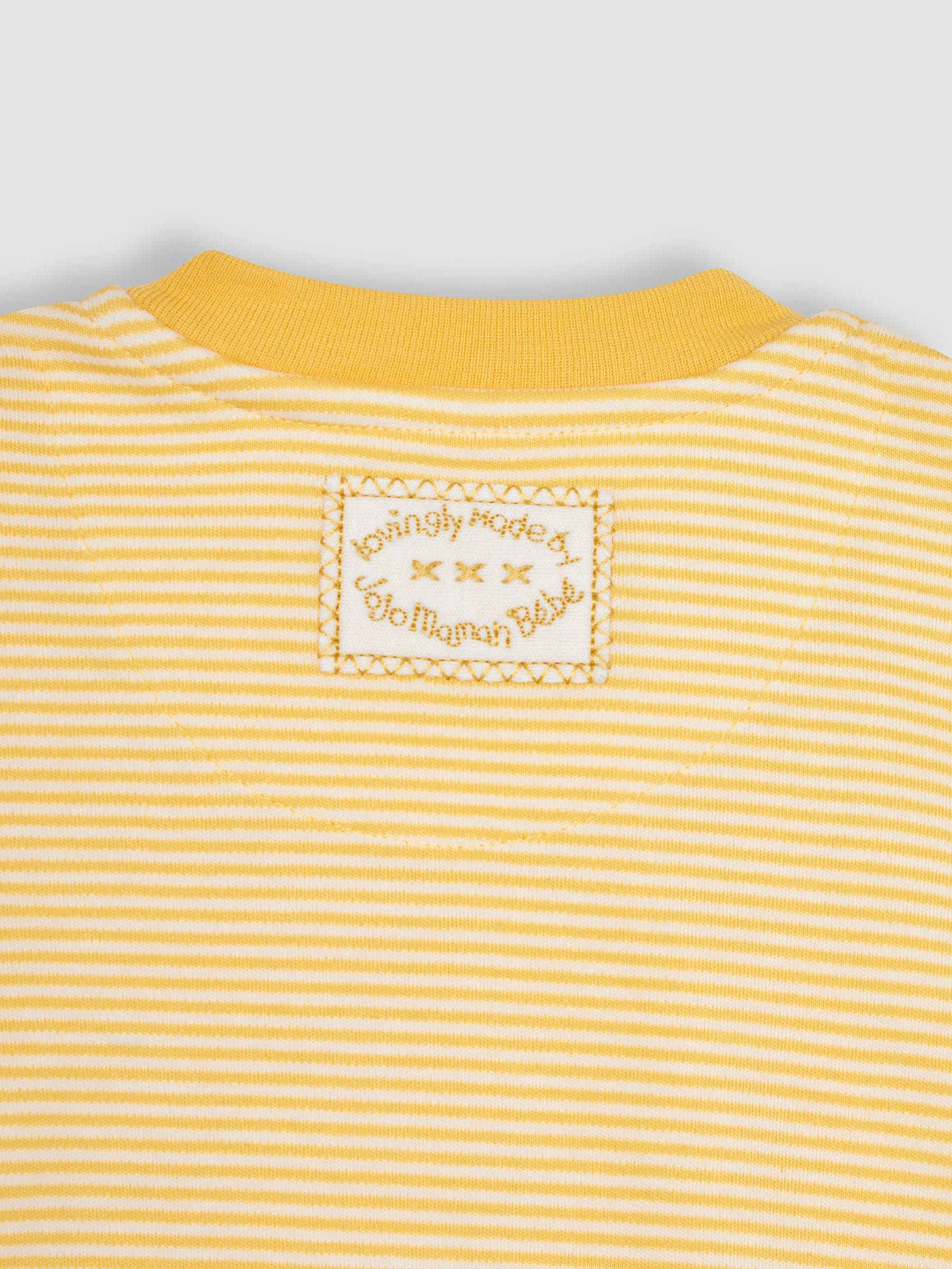 JoJo Maman Bébé Yellow Duck Appliqué Zip Sleepsuit image 6