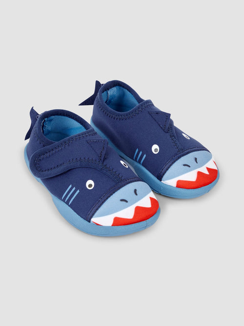 JoJo Maman Bébé Navy Blue Shark Water Shoes image 1