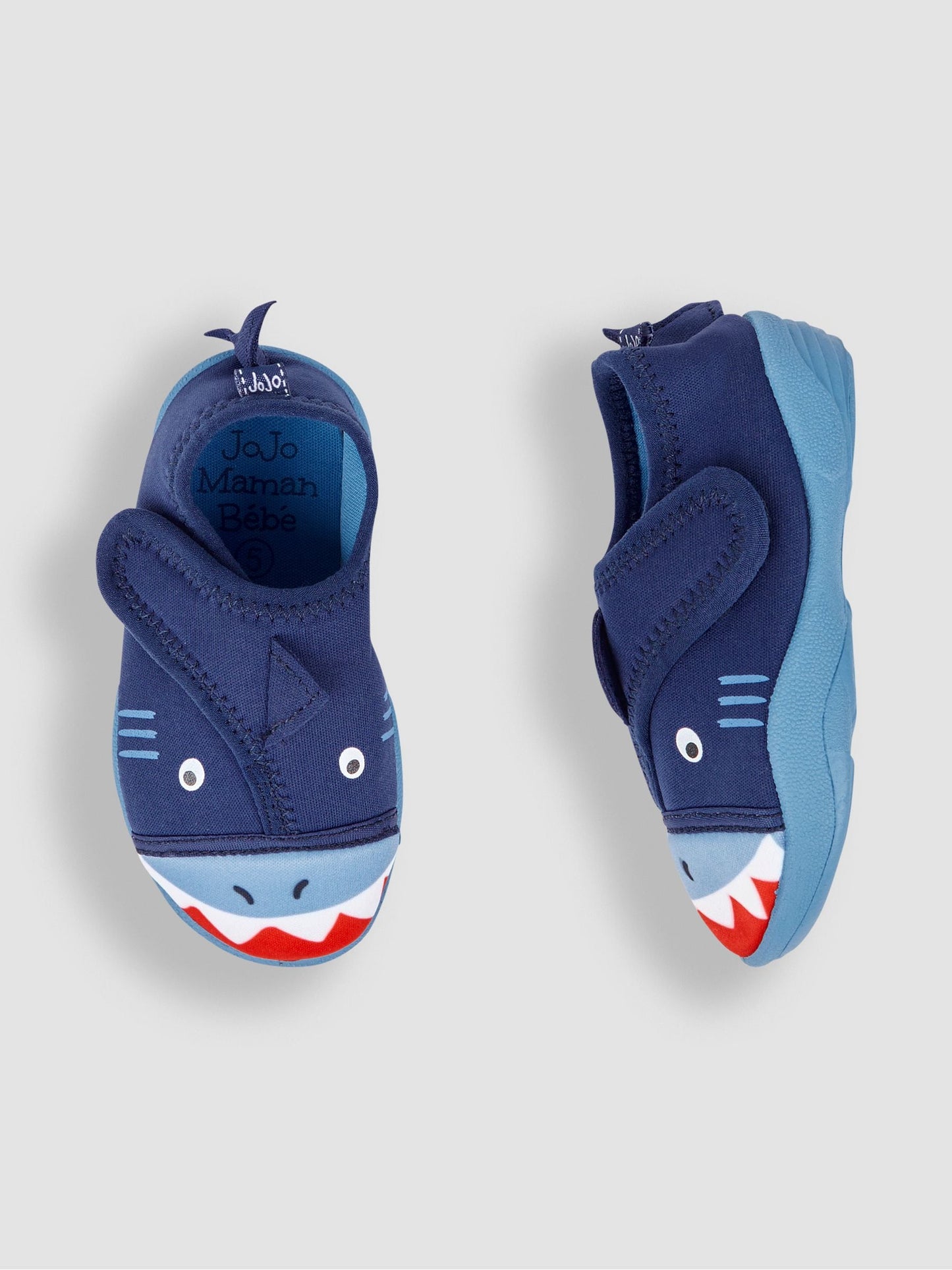 JoJo Maman Bébé Navy Blue Shark Water Shoes image 3