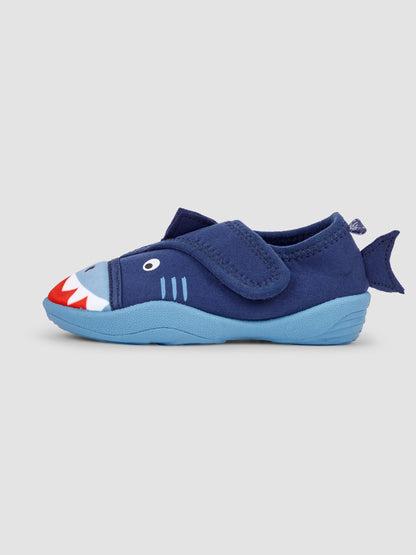 JoJo Maman Bébé Navy Blue Shark Water Shoes image 4