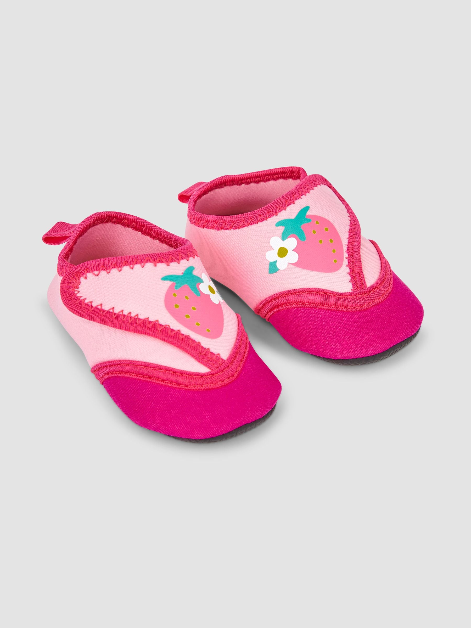 JoJo Maman Bébé Pink Strawberry Baby Water Shoes image 1
