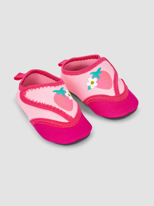 JoJo Maman Bébé Pink Strawberry Baby Water Shoes image 1