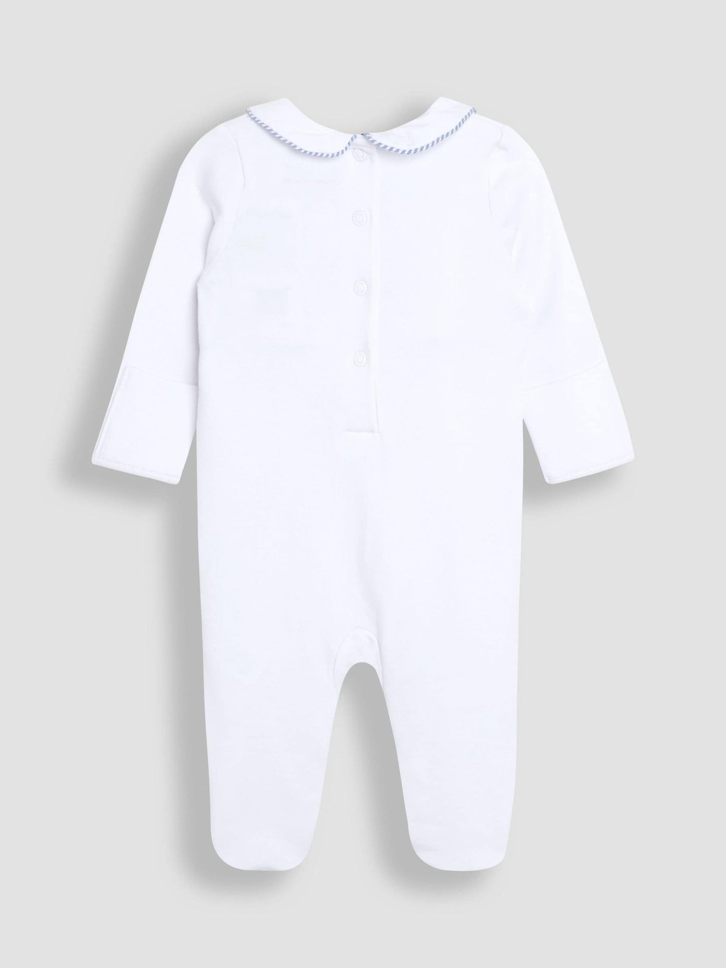 JoJo Maman Bébé White Paddington Smocked Sleepsuit image 2
