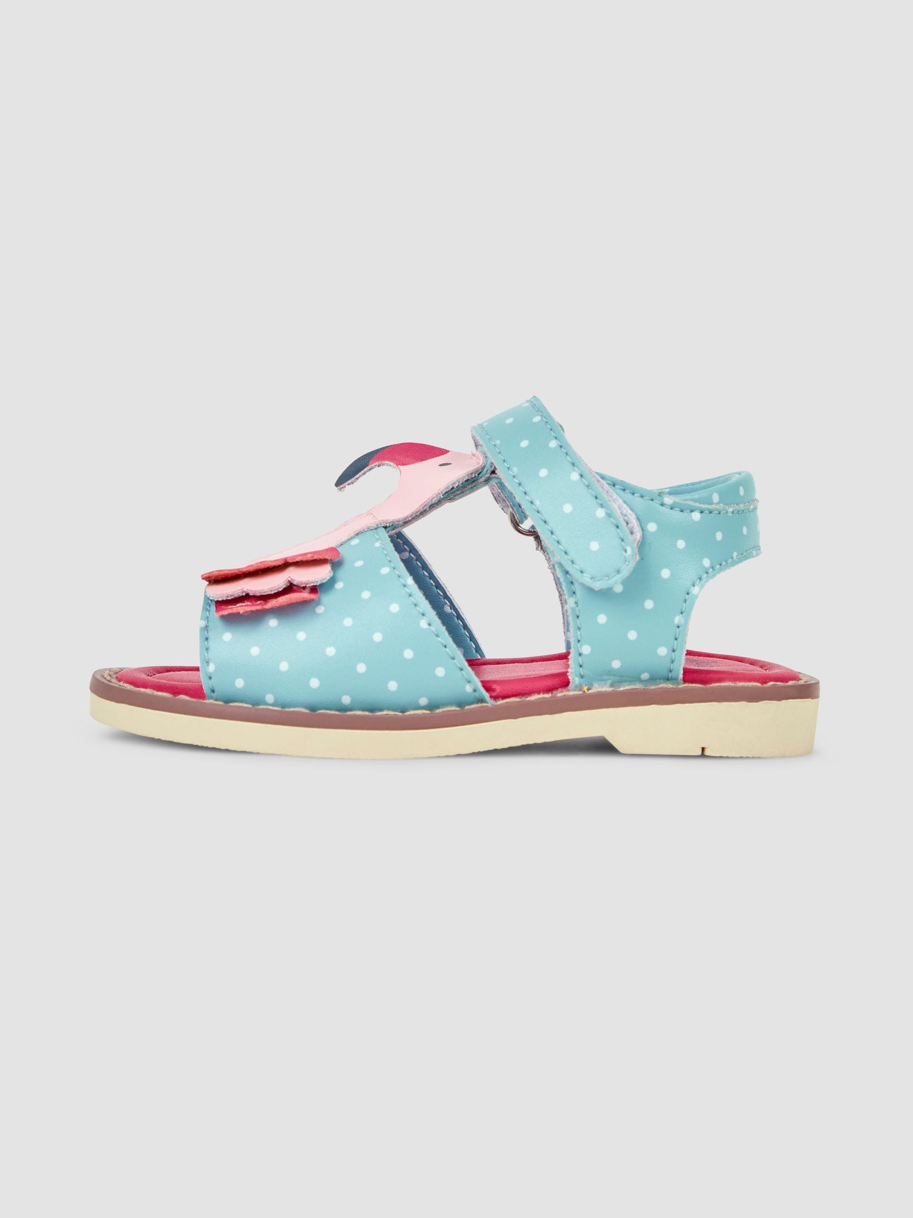 JoJo Maman Bébé Raspberry Pink Flamingo Appliqué Sandals image 4