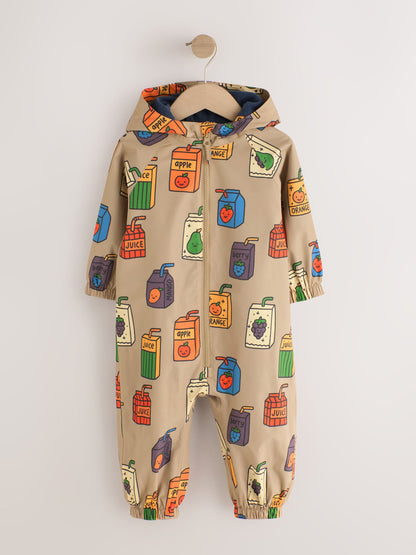 Juice Box Print Waterproof Fleece Lined Puddlesuit (3mths-7yrs) - image 1