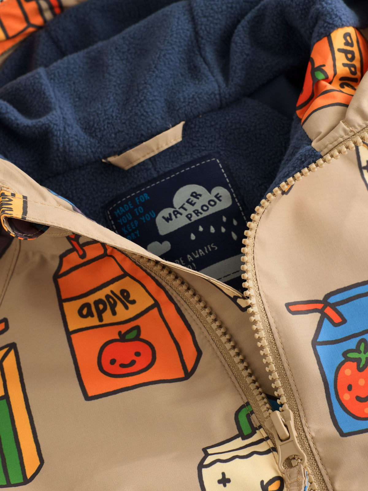 Juice Box Print Waterproof Fleece Lined Puddlesuit (3mths-7yrs) - image 3