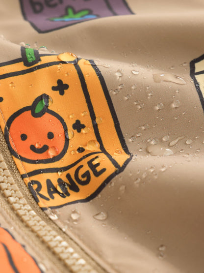 Juice Box Print Waterproof Fleece Lined Puddlesuit (3mths-7yrs) - image 4