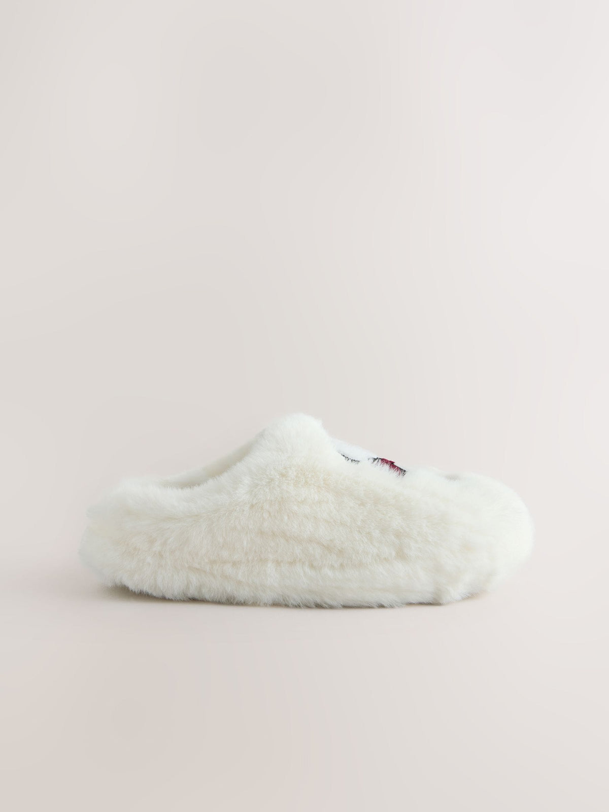 White Snoopy Faux Fur Mule Slippers - image 2