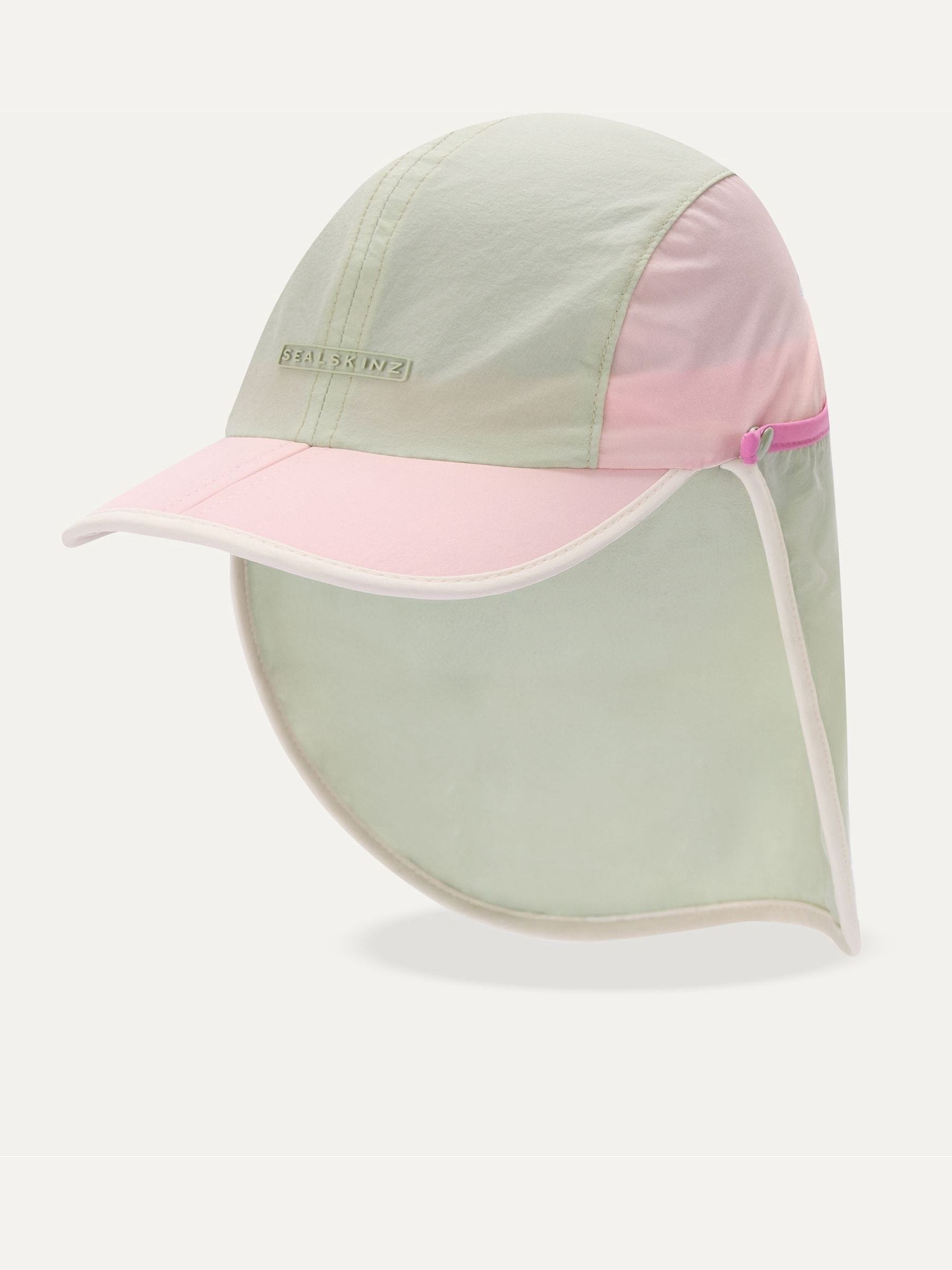 Sealskinz Light Green Broomhill Kid's Foldable Cap with Neck Protector image 1