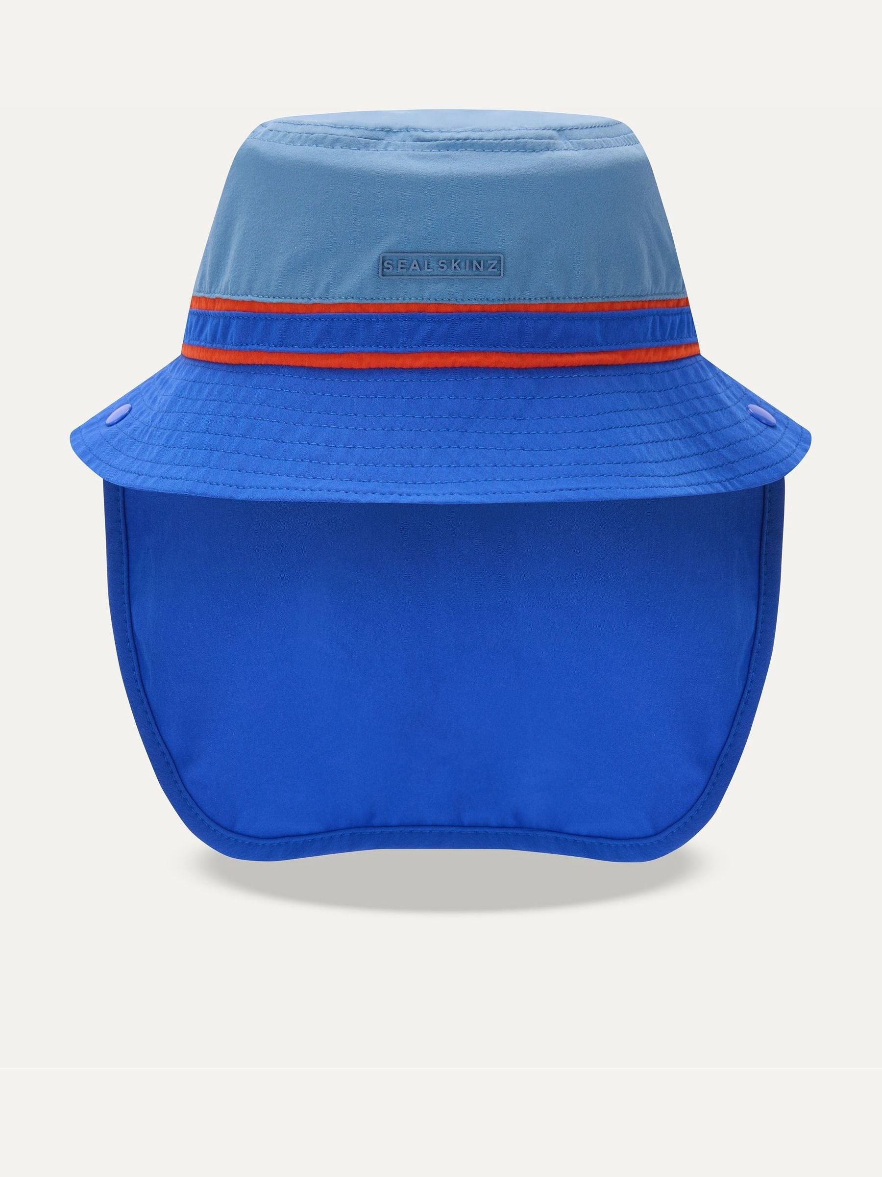 Sealskinz Blue Woodton Kid's Boonie Hat with Neck Protector image 1