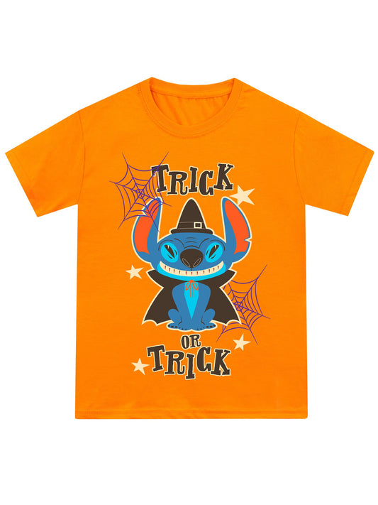 Dsiney Kidz - Character Orange Disney Lilo & Stitch Happy Halloween Pumpkin T-Shirt image 1
