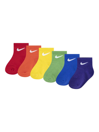 Nike Multi Infant Swoosh Ankle Socks 6 Pack - image 1