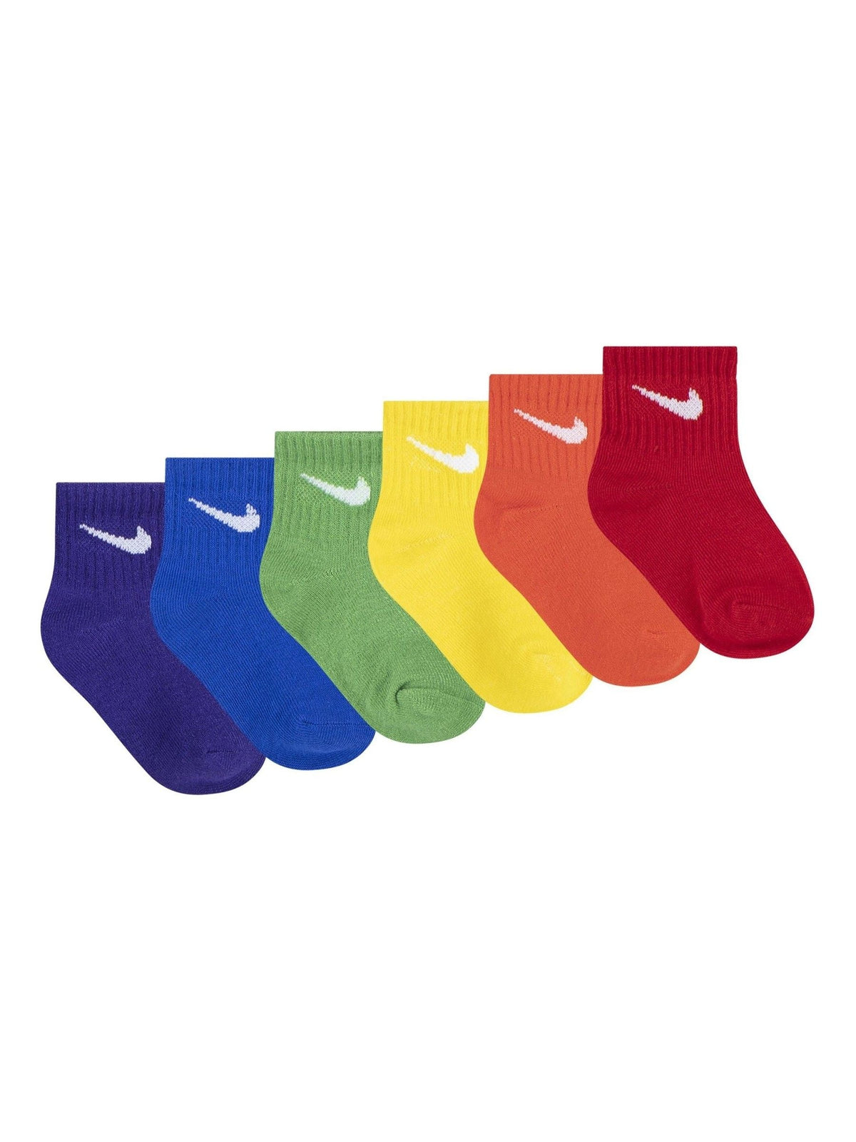 Nike Multi Infant Swoosh Ankle Socks 6 Pack - image 2