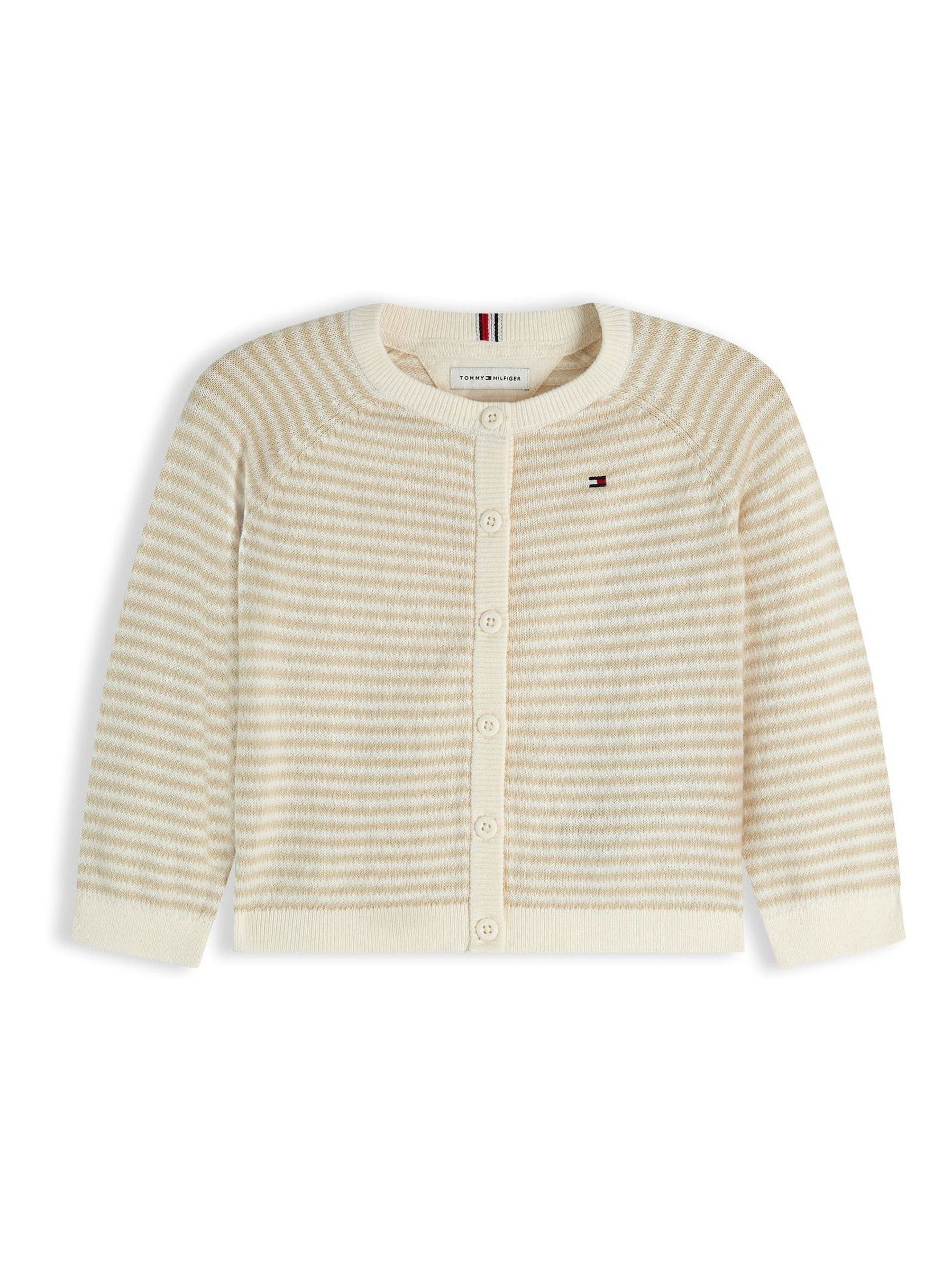 Dsiney Kidz - Tommy Hilfiger White Essential Stripe Cardigan image 1