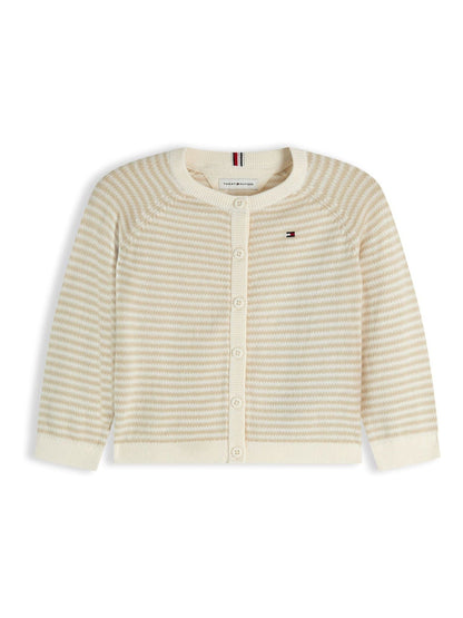 Dsiney Kidz - Tommy Hilfiger White Essential Stripe Cardigan image 1