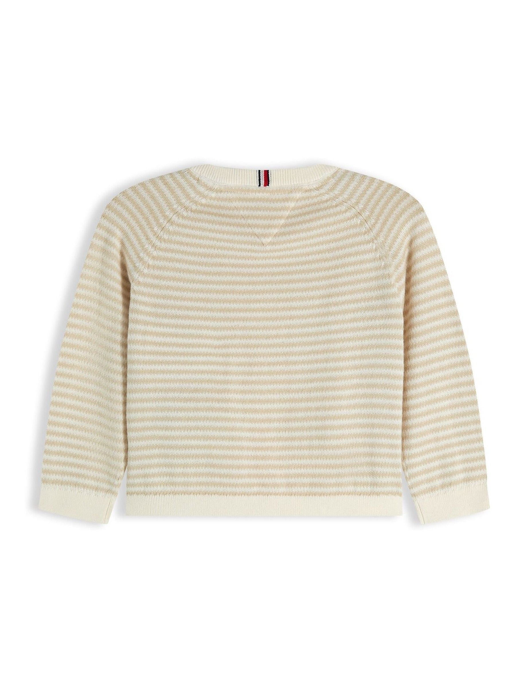 Dsiney Kidz - Tommy Hilfiger White Essential Stripe Cardigan image 2