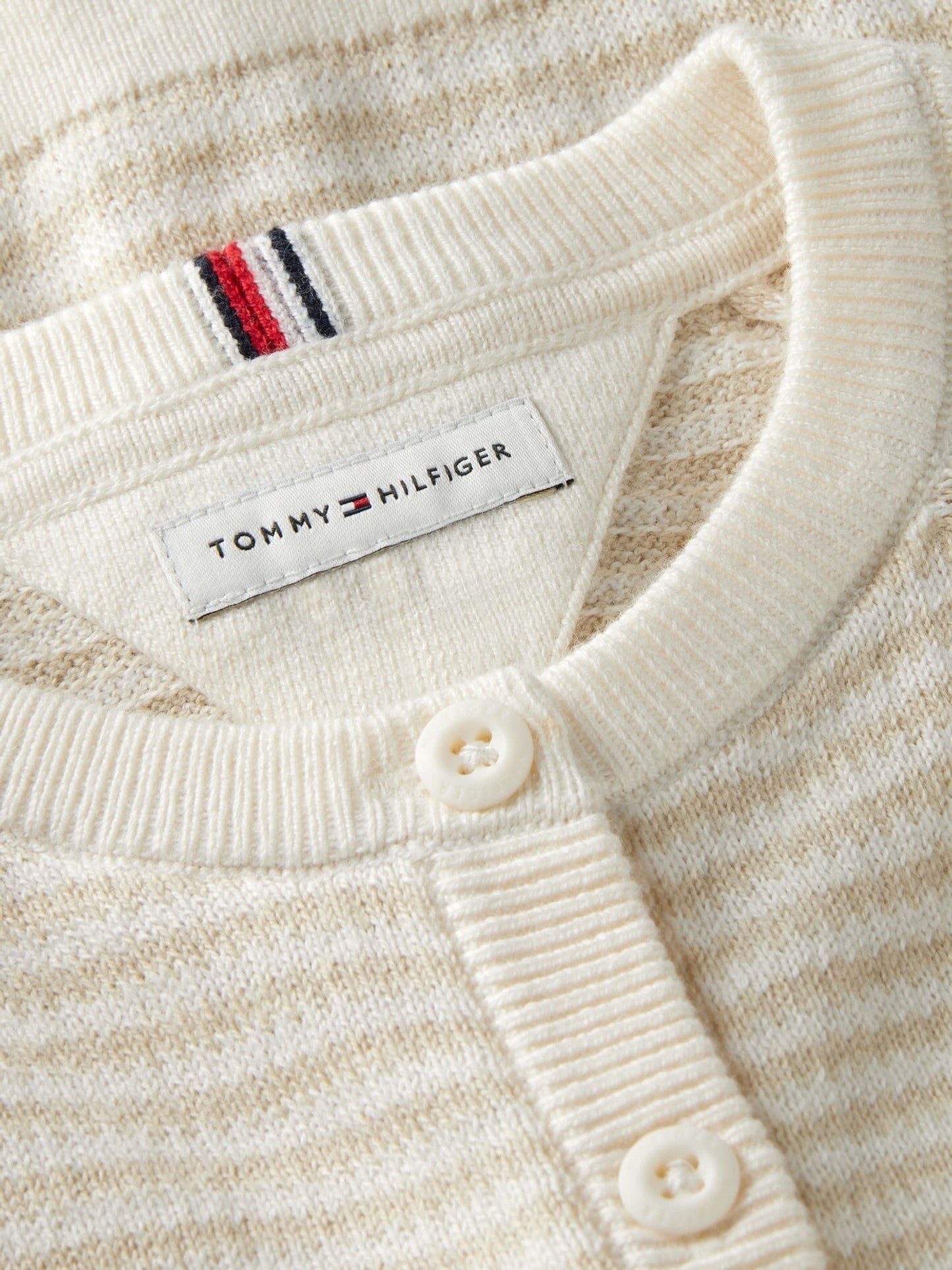 Dsiney Kidz - Tommy Hilfiger White Essential Stripe Cardigan image 3