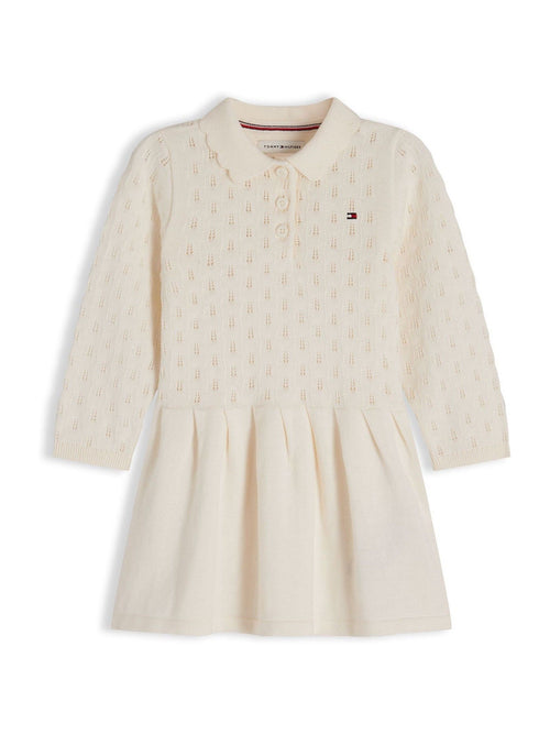 Dsiney Kidz - Tommy Hilfiger White Pointelle Fit And Flare Dress image 1