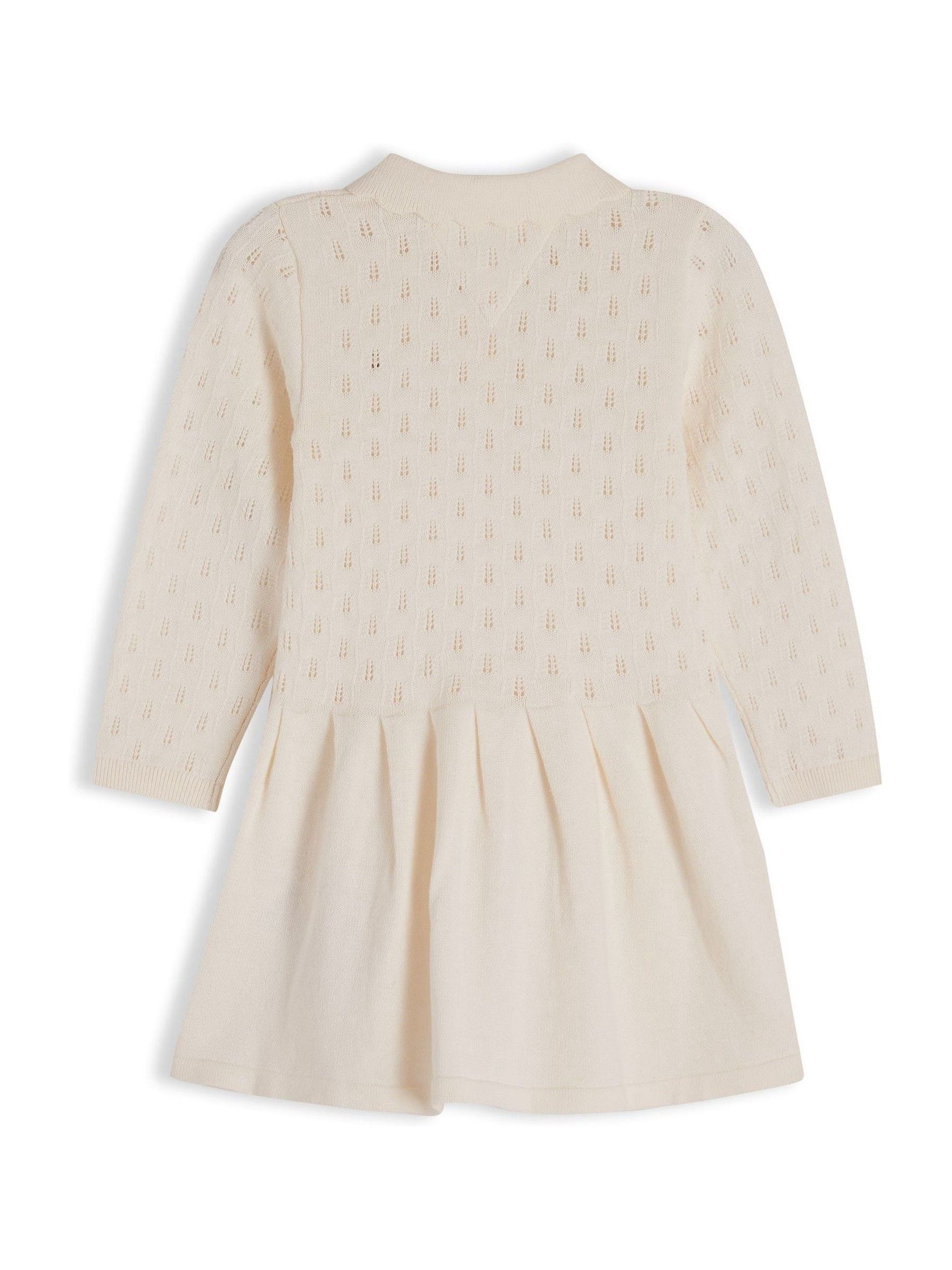 Tommy Hilfiger White Pointelle Fit And Flare Dress image 2