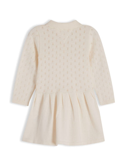 Tommy Hilfiger White Pointelle Fit And Flare Dress image 2