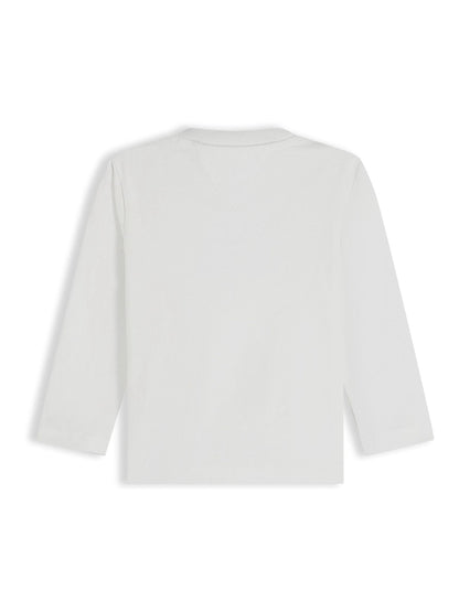 Tommy Hilfiger White Rope Logo Jersey Long Sleeve T-Shirt image 2