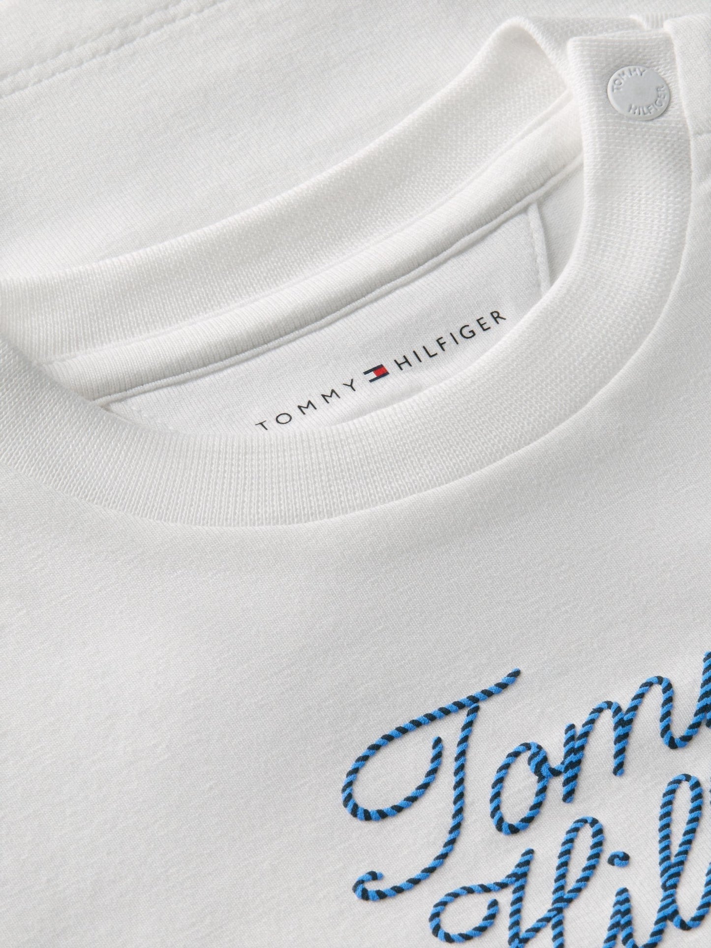 Tommy Hilfiger White Rope Logo Jersey Long Sleeve T-Shirt image 3