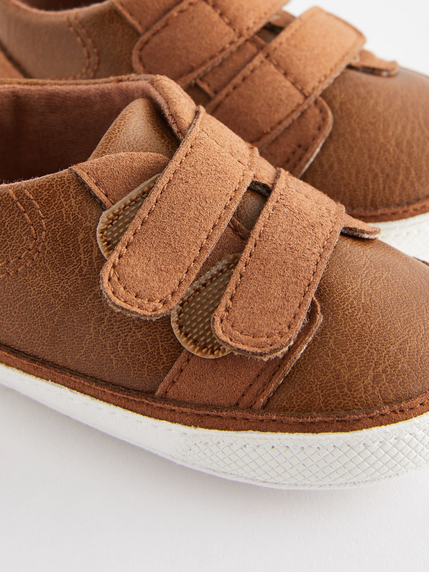 Tan Brown Touch Fastening Baby Trainers (0-2mths) image 5