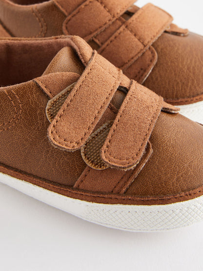 Tan Brown Touch Fastening Baby Trainers (0-2mths) image 5