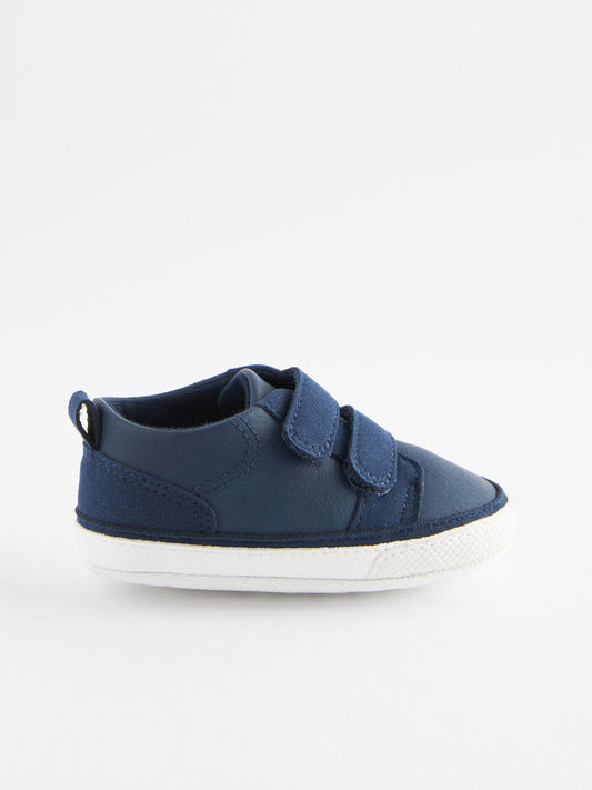 Navy Blue Touch Fastening Baby Trainers (0-2mths) image 2