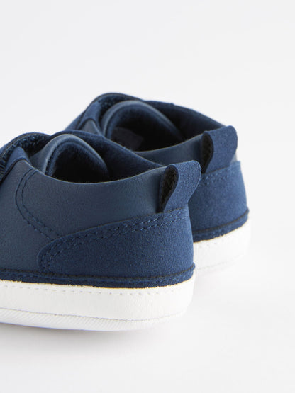 Navy Blue Touch Fastening Baby Trainers (0-2mths) image 3