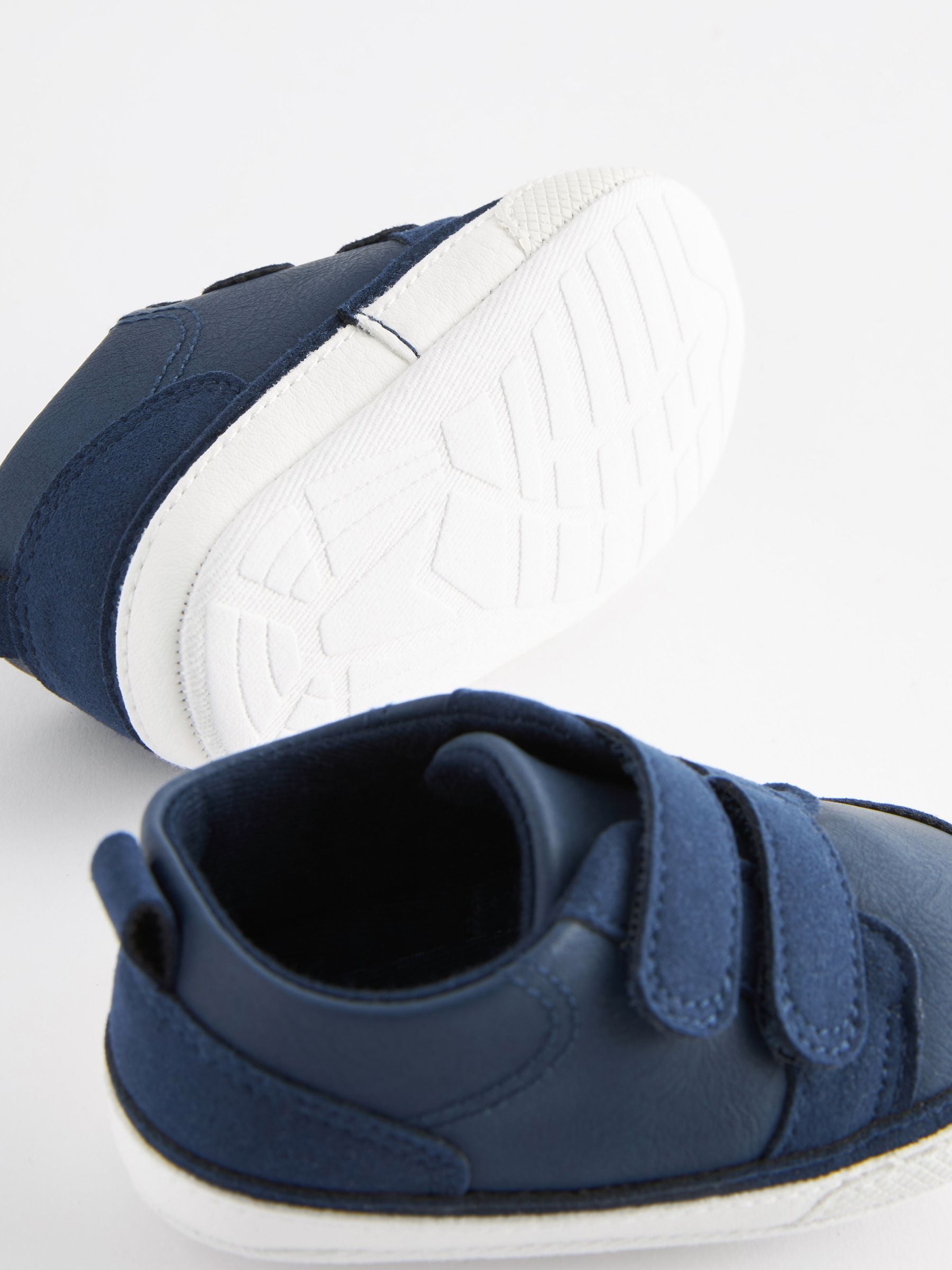 Navy Blue Touch Fastening Baby Trainers (0-2mths) image 5