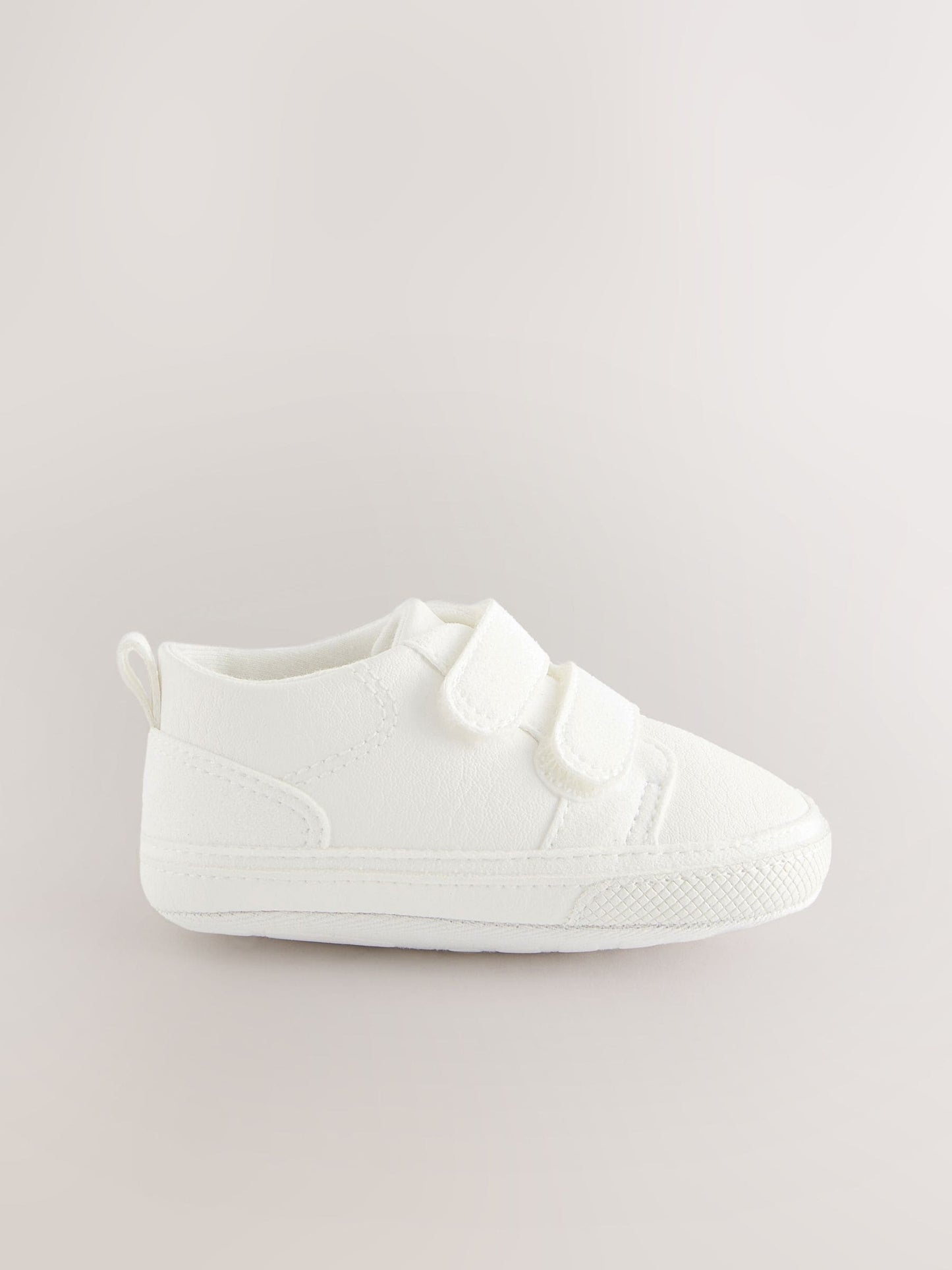 White Touch Fastening Baby Trainers (0-2mths) image 2