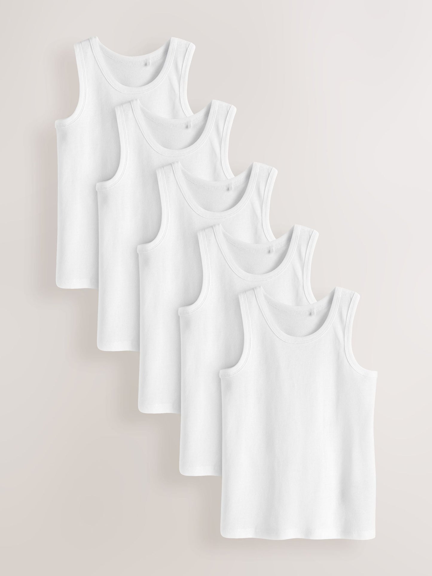 Dsiney Kidz - White Vests 5 Pack (1.5-16yrs) image 1
