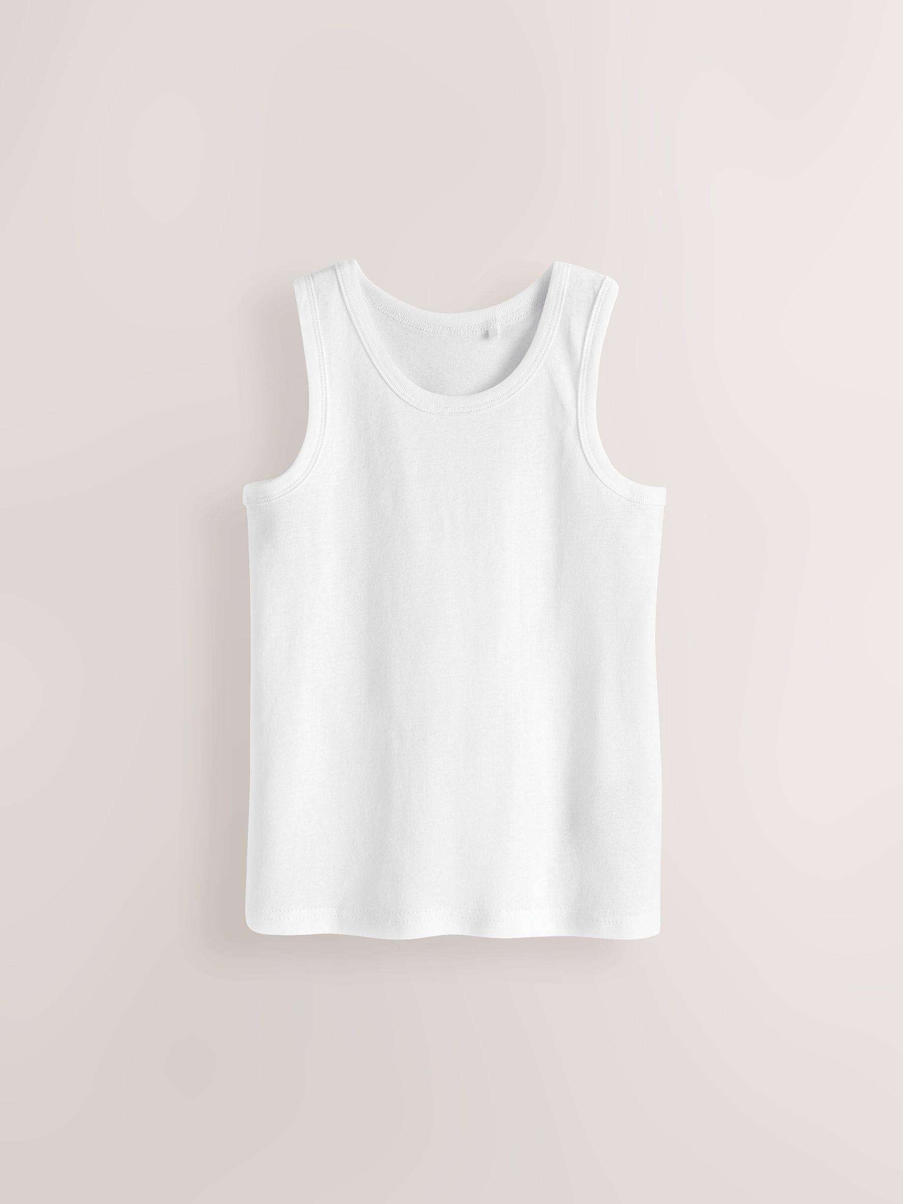 Dsiney Kidz - White Vests 5 Pack (1.5-16yrs) image 2