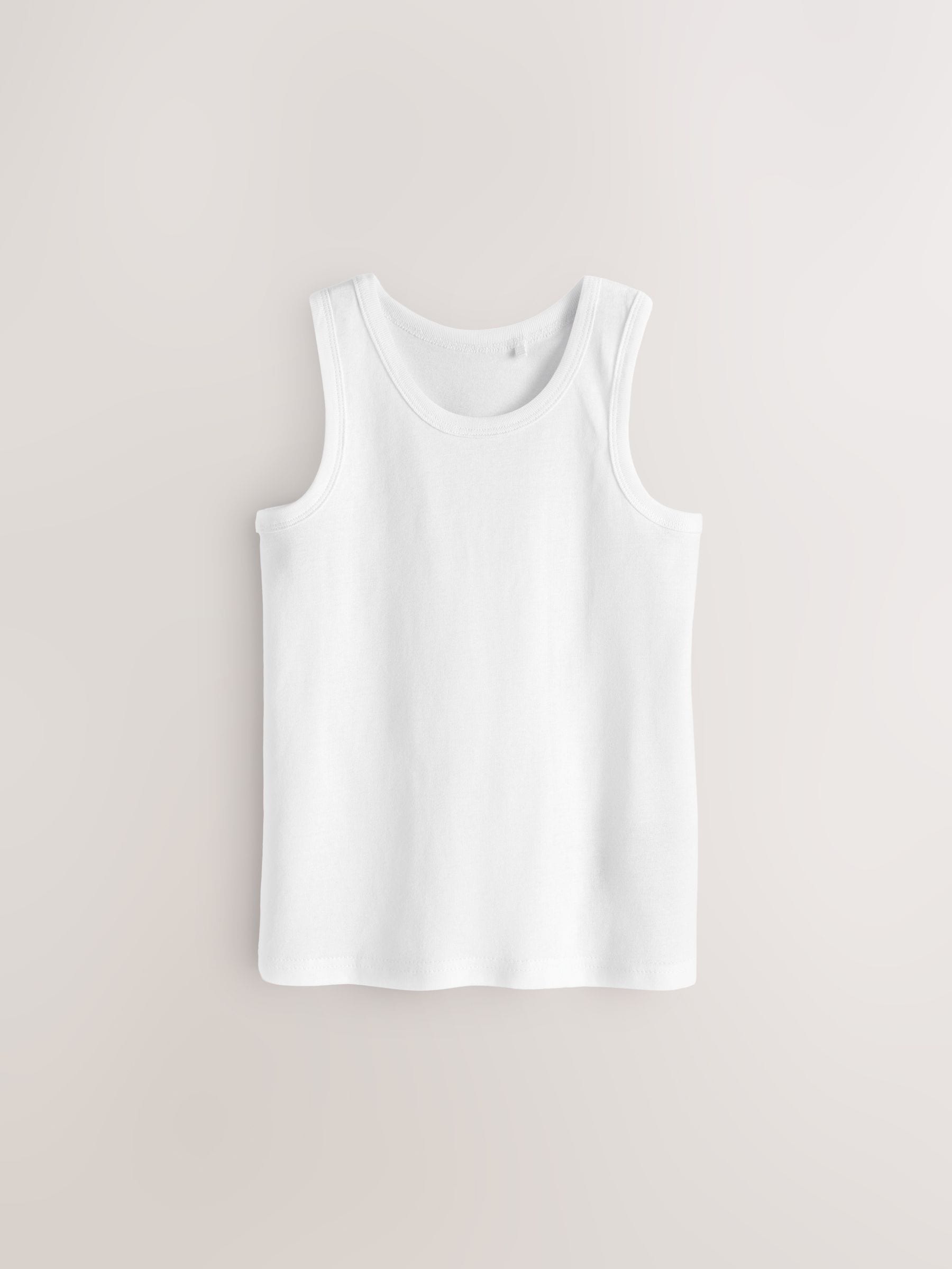 Dsiney Kidz - White Cotton Vests 10 Pack (1.5-16yrs) image 2