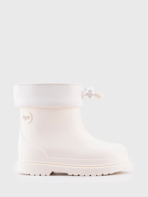 Igor White Waterproof Bimbi Euri Ankle Wellies image 1