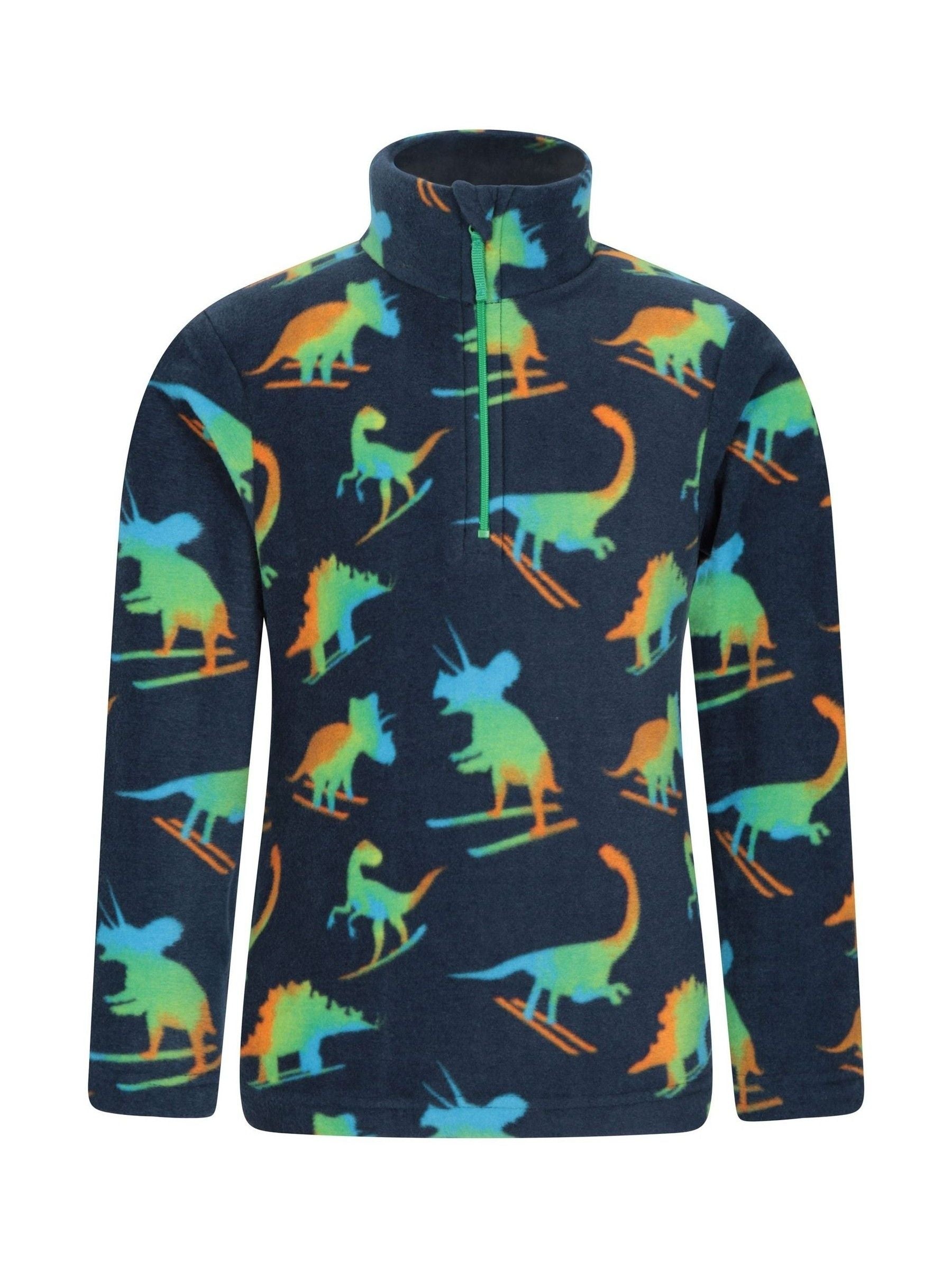 Dsiney Kidz - Mountain Warehouse Navy Blue Kids Pursuit Printed Half Zip Fleece image 1