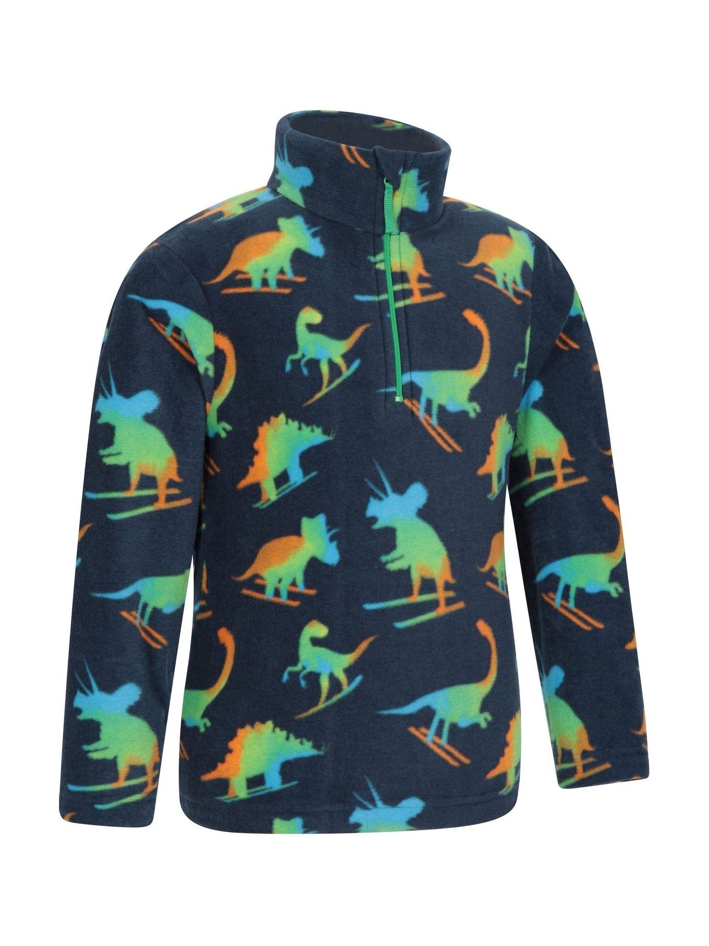 Dsiney Kidz - Mountain Warehouse Navy Blue Kids Pursuit Printed Half Zip Fleece image 3
