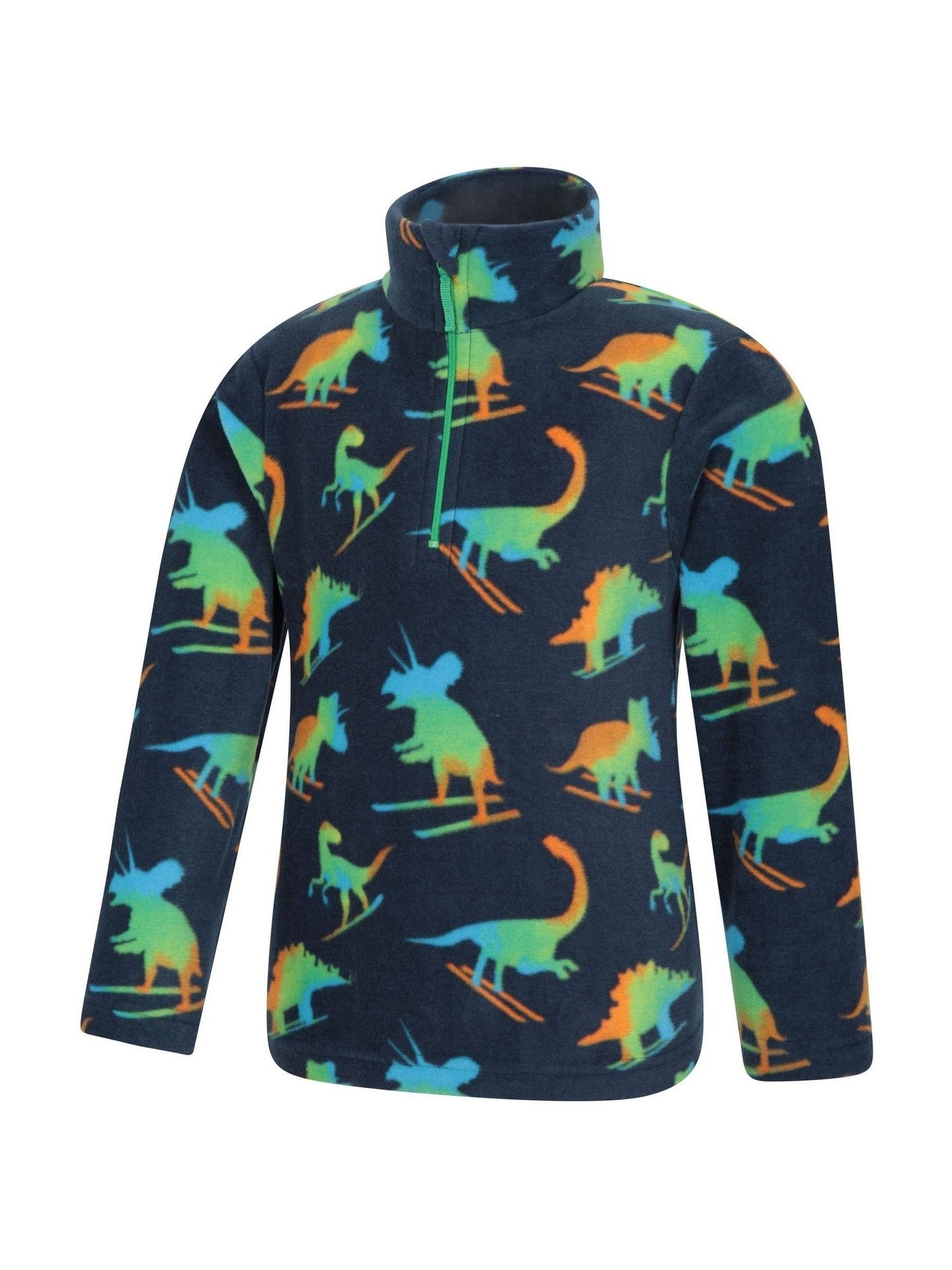 Dsiney Kidz - Mountain Warehouse Navy Blue Kids Pursuit Printed Half Zip Fleece image 4