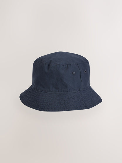 Navy Blue Cotton Canvas Bucket Hat (3mths-16yrs) - image 1