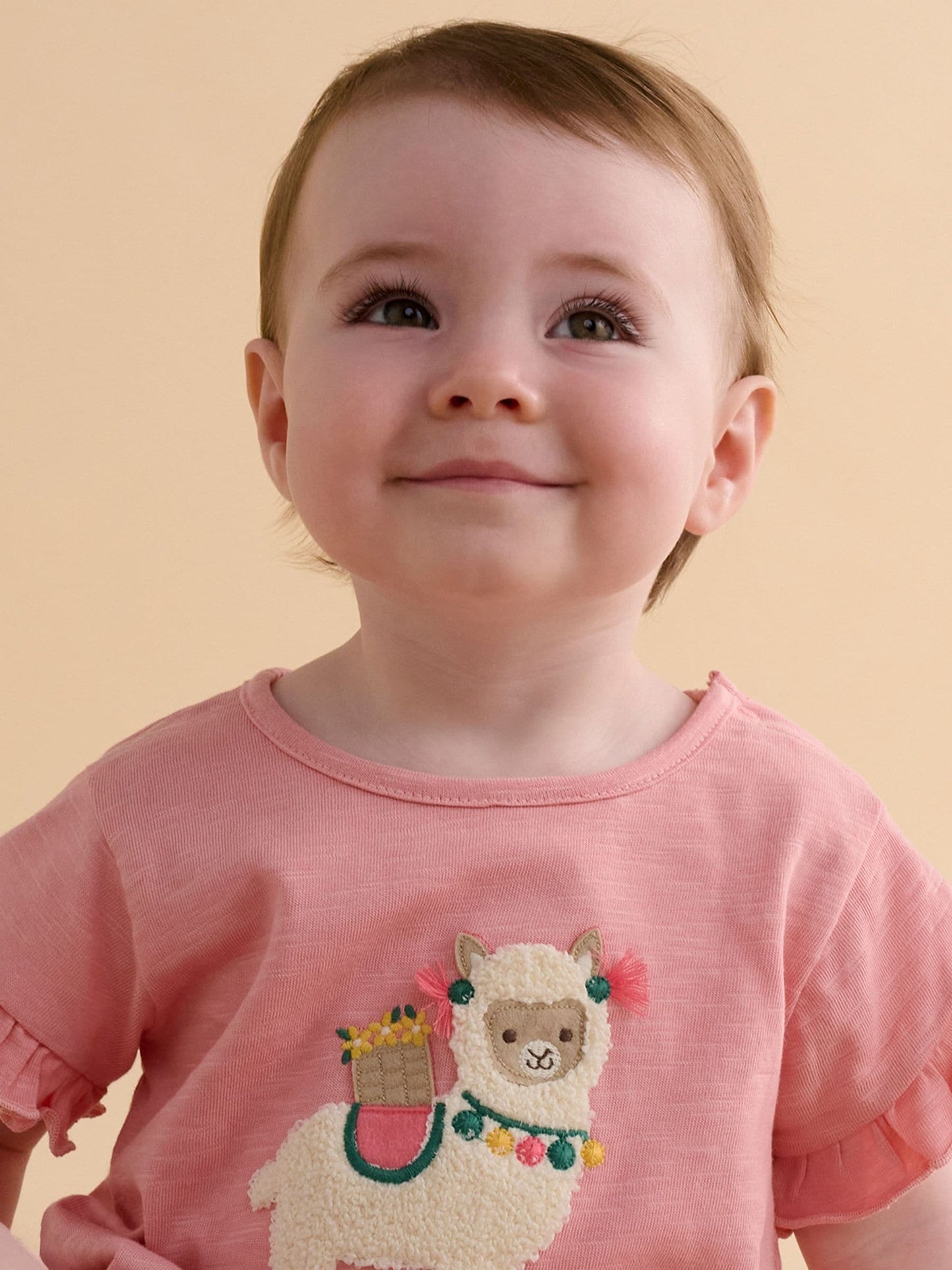 Purebaby Pink Ruffle T-Shirt & Shorts Set image 1