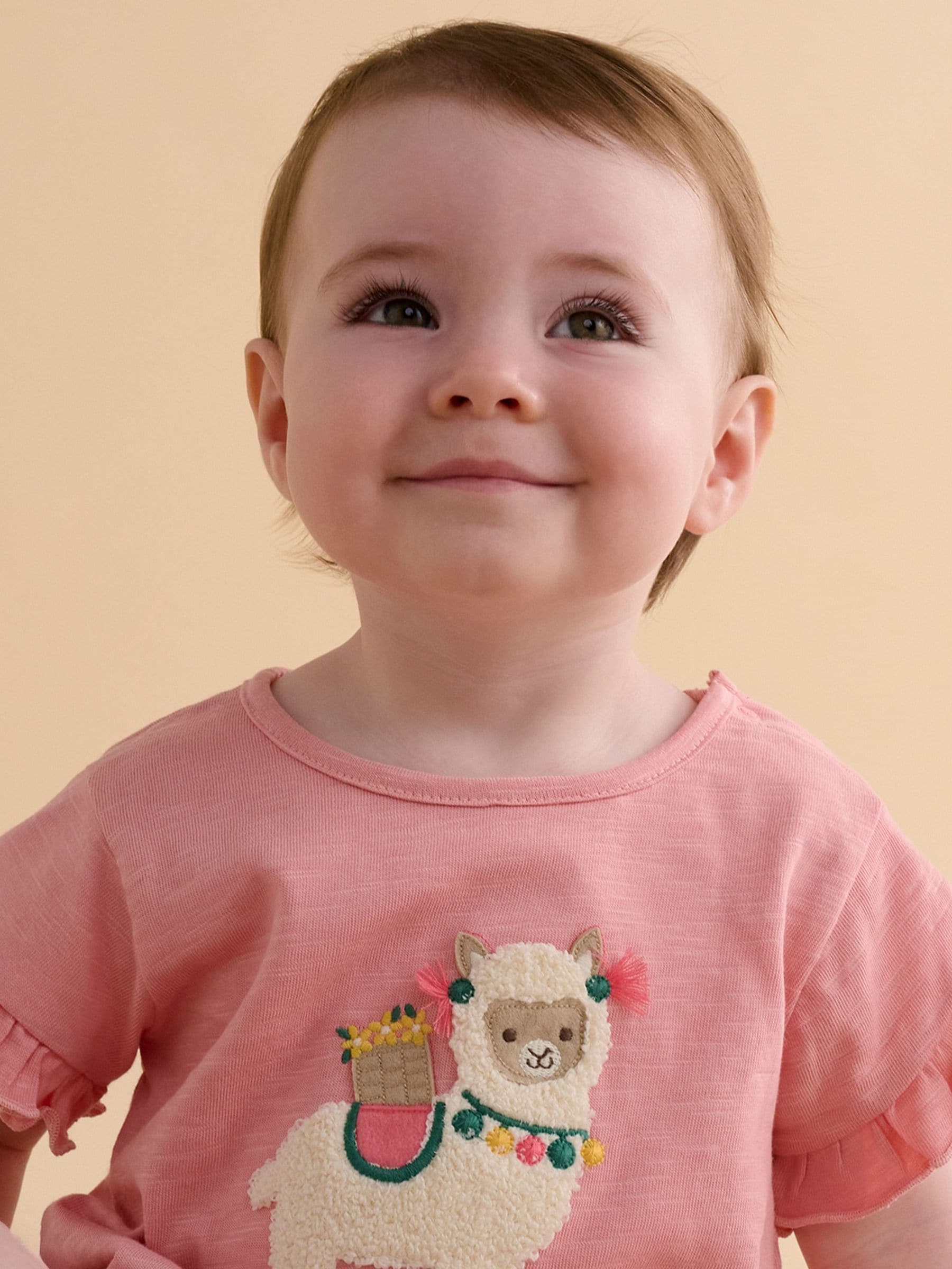 Purebaby Pink Ruffle T-Shirt & Shorts Set image 1