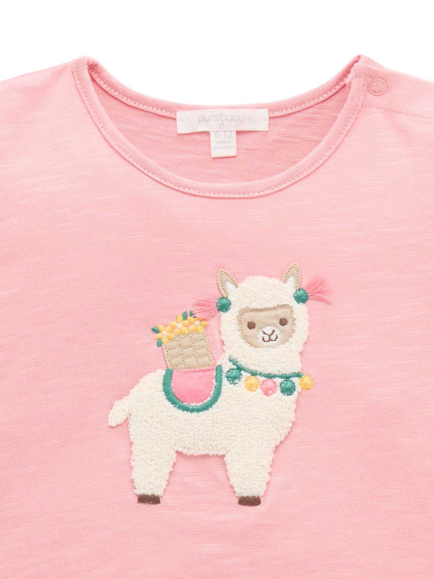 Purebaby Pink Ruffle T-Shirt & Shorts Set image 4