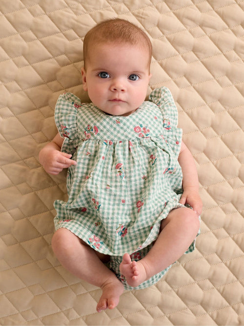 Dsiney Kidz - Purebaby Green Frida Gingham Set image 1