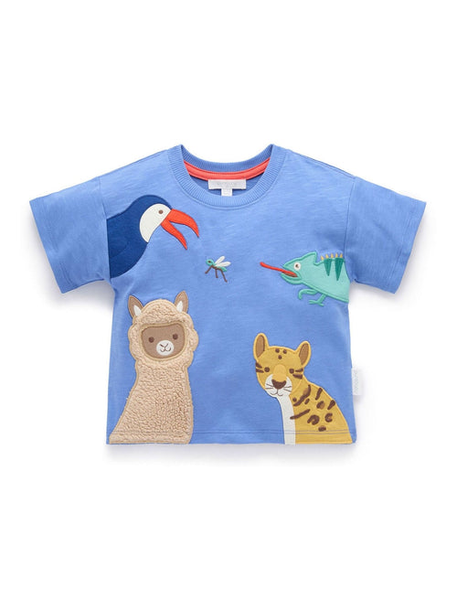 Purebaby Blue Hola Relaxed T-Shirt image 1